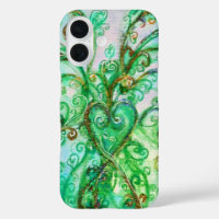 WHIMSICAL FLOURISHES bright teal green white