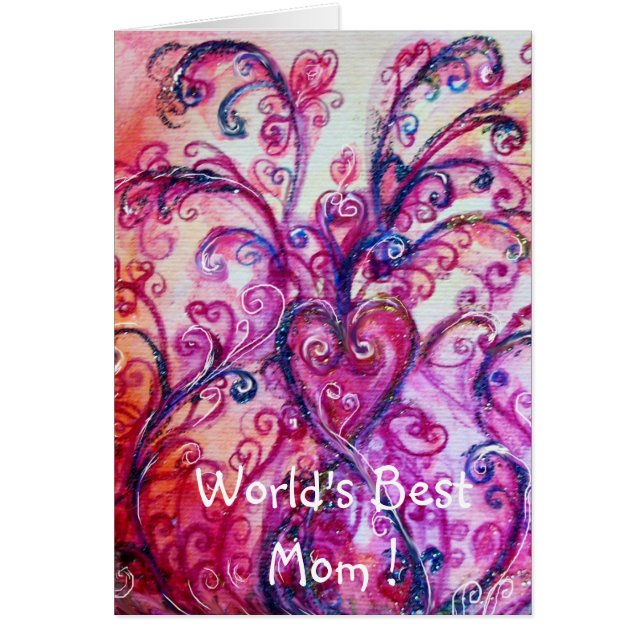 WHIMSICAL FLOURISHES HEART  / World's Best Mum (Front)