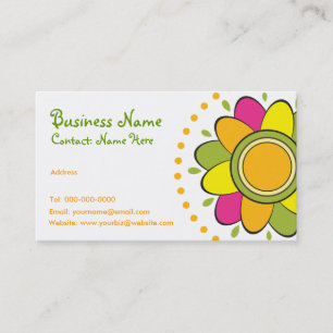 Whimsical Flower Business Card