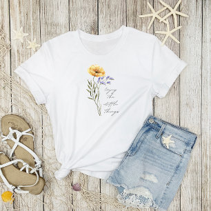 Whimsical Flower & Enjoy The Little Things T-Shirt