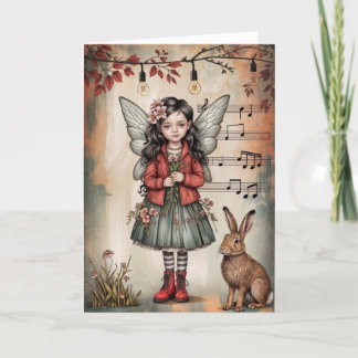 Whimsical Flower Fair Greeting Card