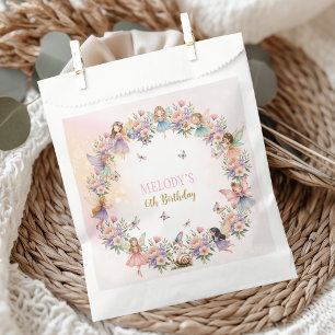 Whimsical flower fairy garden 6th birthday favour bag