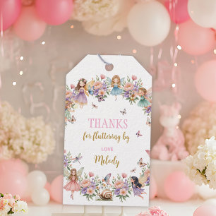 Whimsical flower fairy garden  birthday  gift tags