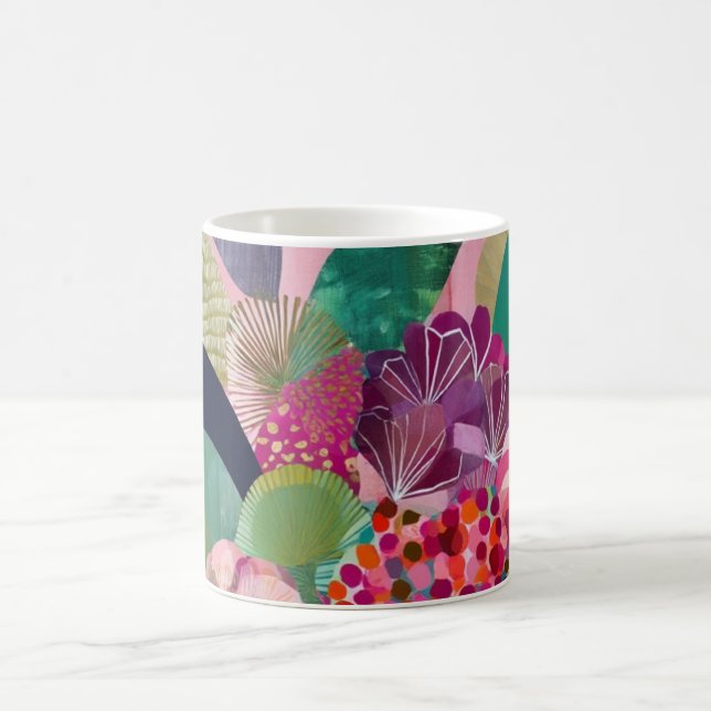 Whimsical flowers coffee mug (Center)