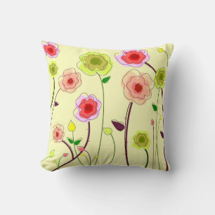 Whimsical Flowers Cushion