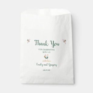 Whimsical Flowers Thank you Wedding Favour Bag