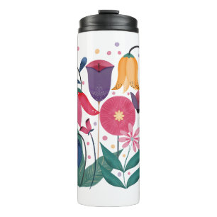 Whimsical Flowers Thermal Tumbler