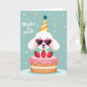 Whimsical Fluffy Animal Birthday Card