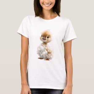 Whimsical Fluffy Cotton Duckling Women T-Shirt