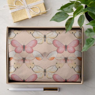 Whimsical Fluttering Butterflies Pattern Tissue Paper