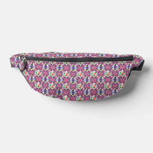 Whimsical Folk Bird Floral Pattern Bum Bags