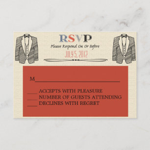 Whimsical Font Gay Wedding RSVP