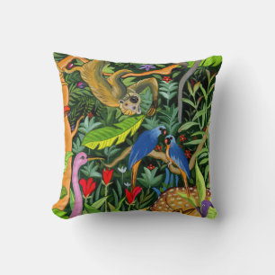 Whimsical Forest Animals art Cushion