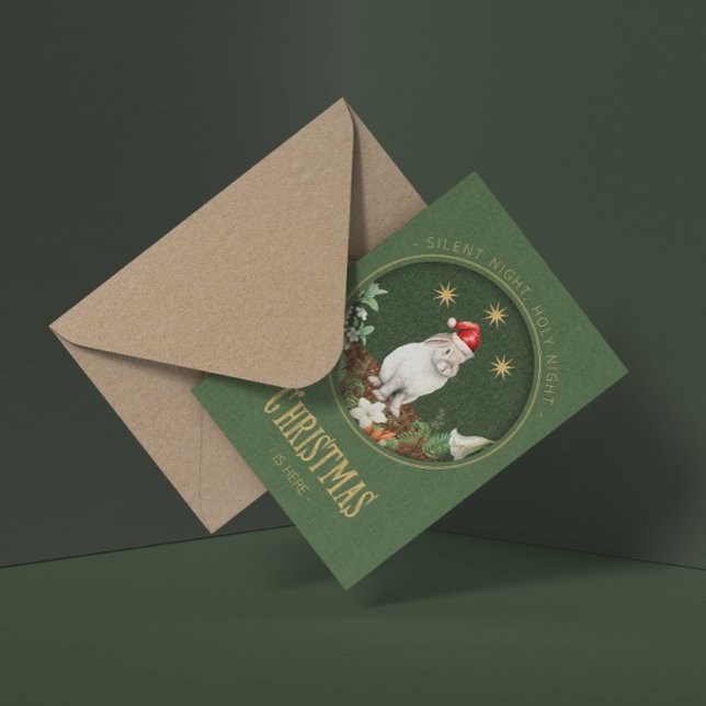 Whimsical Forest animals Christmas  Foil Greeting Card (Creator Uploaded)