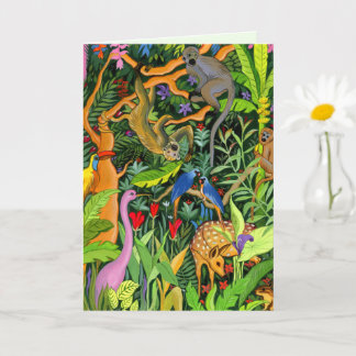 Whimsical Forest Animals Greeting Card