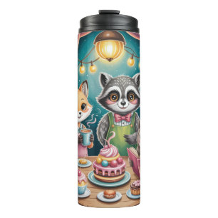 Whimsical Forest Café – Cosy Animal Barista Vibes Thermal Tumbler