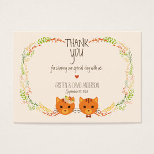 Whimsical Forest Cats Cream Gift Tags / Cards