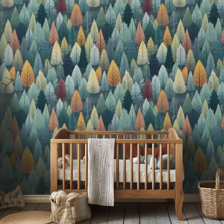 Whimsical Forest Children's Room Wallpaper