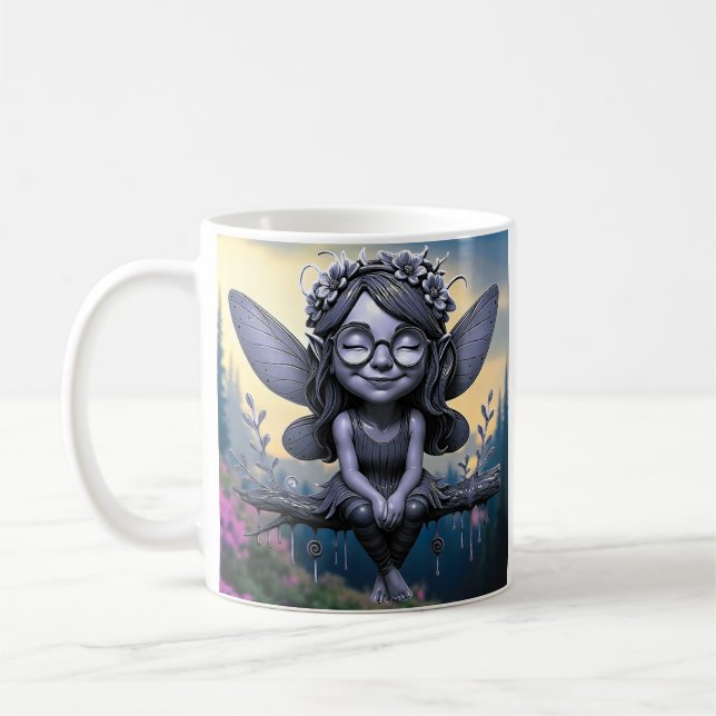Whimsical Forest Elf Coffee Mug (Left)