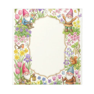 Whimsical forest elf note pad