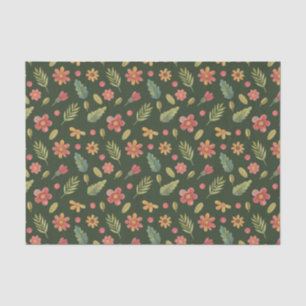 Whimsical Forest Flowers & Leaves Tissue Paper