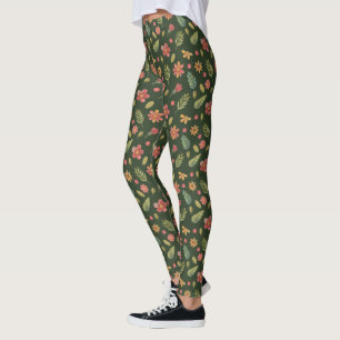 Whimsical Forest Flowers Leggings