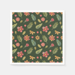 Whimsical Forest Flowers Napkin