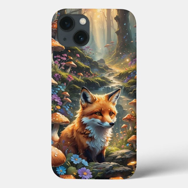 Whimsical Forest Fox iPhone / iPad Case (Back)