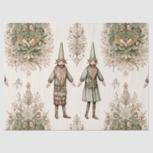 Whimsical Forest Gnomes & Botanical (1) Tissue Paper