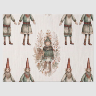 Whimsical Forest Gnomes & Botanical (2) Tissue Paper