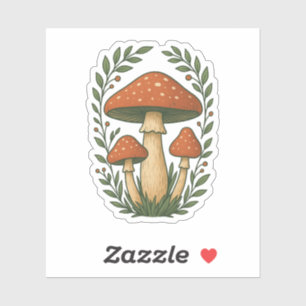 Whimsical Forest Mushroom Illustration