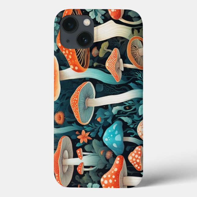 Whimsical Forest Mushrooms Illustration Case-Mate iPhone Case (Back)