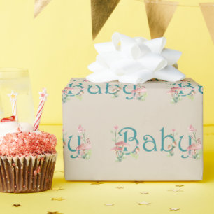 Whimsical Forest Theme with Mushrooms Baby Shower Wrapping Paper