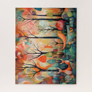Whimsical Forestscape Jigsaw Puzzle