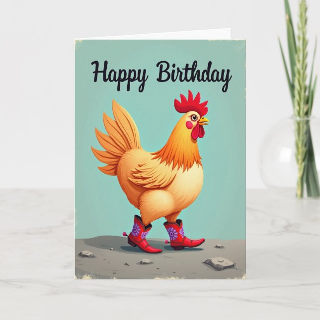 Whimsical Fowl Birthday Card (Front)