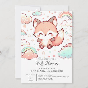 Whimsical Fox Baby Shower Invitation