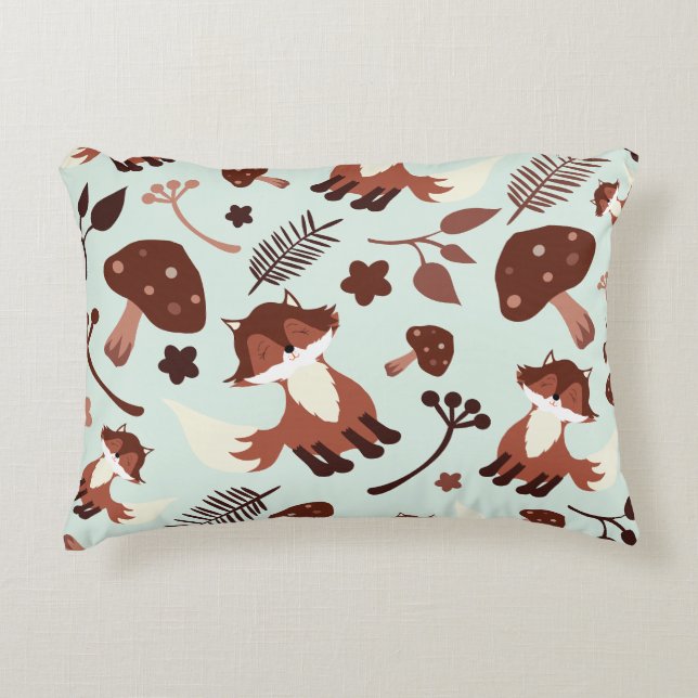 Whimsical Fox  Decorative Cushion (Front)