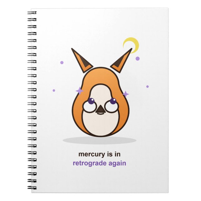 Whimsical Fox Illustration Notebook (Front)