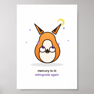 Whimsical Fox Illustration Poster