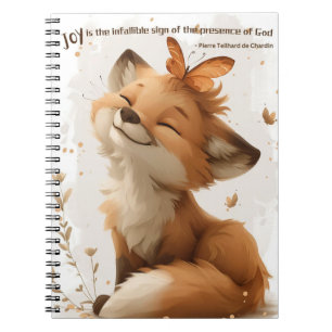 Whimsical Fox Joyful Notebook - Positive Vibes