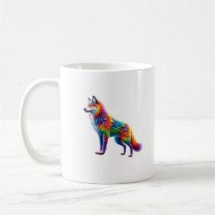 Whimsical Fox of Radiant Hues Coffee Mug