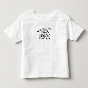 Whimsical Fox on Bicycle Art Print Toddler T-Shirt