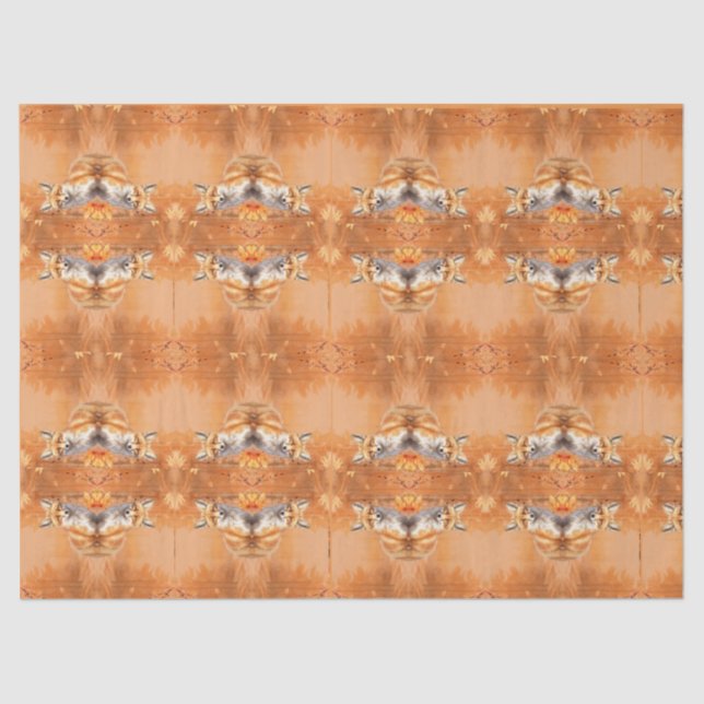 Whimsical Fox - Orange Trendy Tissue Paper (Front)
