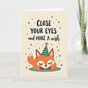 Whimsical Fox Party Card