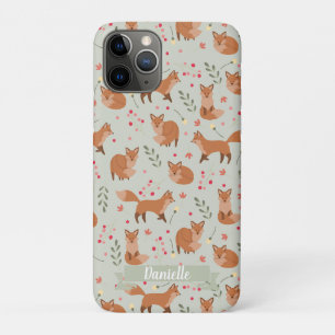 Whimsical Fox Pattern iPhone 11 Pro Case