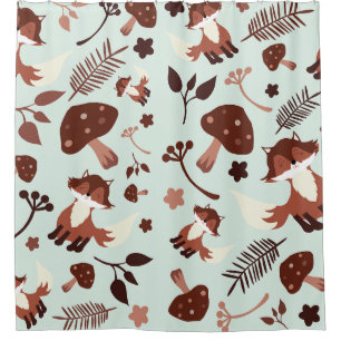 Whimsical Fox Shower Curtain