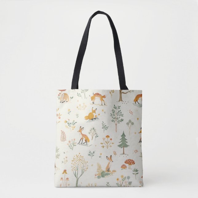 "Whimsical Fox Tote Bag" Bag (Front)