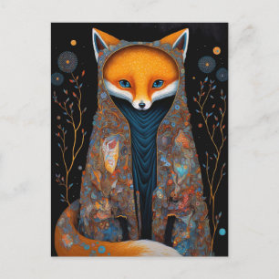 Whimsical Fox Woodland Fantasy Postcard