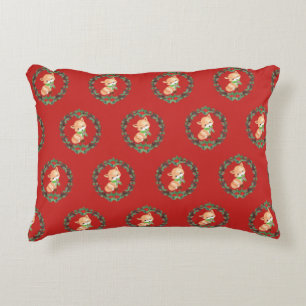 Whimsical Fox Wreath Decorative Cushion