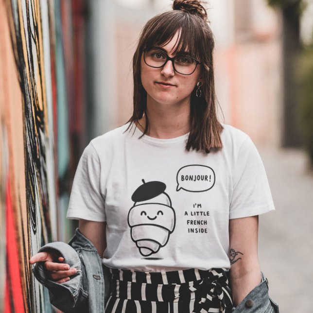 Whimsical French Croissant T-Shirt (Creator Uploaded)